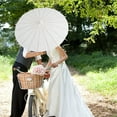 thumbnail image 2 of IBASETOY Handmade White Oil Paper Umbrella for Wedding Photo and Art Projects, 2 of 5