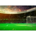 thumbnail image 2 of wall26 - Evening Stadium Arena Soccer Field Championship Win. Confetti and Tinsel Yellow Toning - Removable Wall Mural | Self-Adhesive Large Wallpaper - 100x144 inches, 2 of 6
