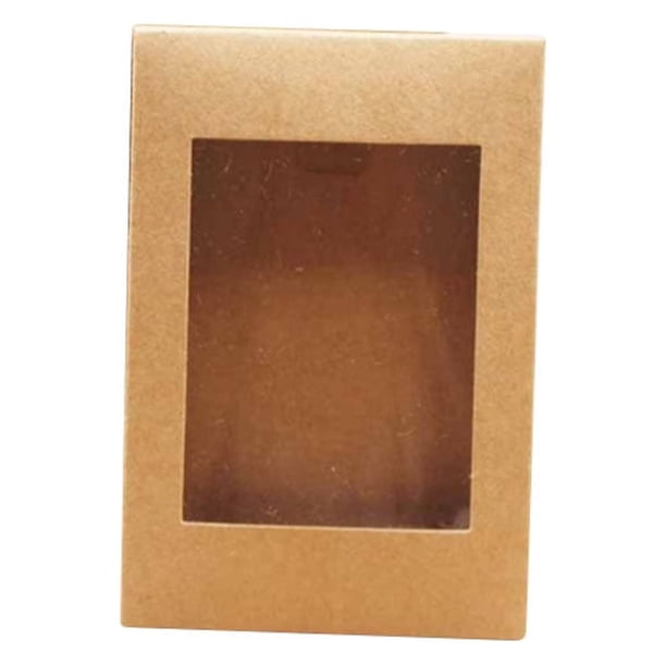 Matsuzay Caja de regalo de 30 Uds., papel Kraft, caramelo marrón, paquete de cumpleaños, caja de Navidad, cajas contenedoras, cartón, Almacenamiento y organización del hogar 10*10*5 CM