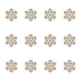 thumbnail image 2 of JWshufel 12 Pack Christmas Decorations Snowflake Ornaments High Festive Atmosphere with Unique Dusting Effect for Christmas Trees and Holiday Decor 3.9in Brown, 2 of 6