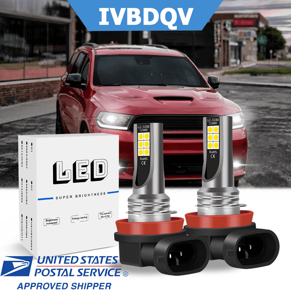 For Dodge Durango 2014-2020 LED Fog Light Bulb H11/H8/H16 White 6000K 2pcs