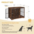 thumbnail image 4 of Hzuaneri 47 Inch Dog Crate Furniture, XXL Indoor Dog Kennel for Extra Large Dog with Barn Door, Heavy Duty Wooden Dog Cage as TV Stand & End Table, Anti-Chew, Rustic Brown, 4 of 12
