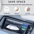 thumbnail image 2 of Sun Visor Organizer With Tissue Holder, Card Holder And Sunglasses Clip, Storage Pouch For Car Truck SUV Registration Sunglasses Pen Key Lipstick -black, 2 of 6