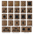 thumbnail image 2 of High Quality Retro Europe Type Vintage Wall Light Switch Socket, Solid Wood Brass Toggle Switch Plate, Antique Home Stay Switch, 2 of 5
