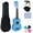 Blue piano accessori, variant on 21Inch Small Ukulele Portable Learning Toy 4 Strings Ukulele Basswood Texture Suitable for Beginners and Travelers