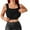 Black-A2, variant on Yoga Tank Tops for Women Built In Bra High Neck Double-Lined Compression Tank Babydoll Maternity Shapewear Breathable Racerback Body Shaper Brown M