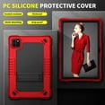 thumbnail image 2 of Fancing for Callsky-Tab Cpad 10 Tablet Case,Shockproof Kids Rugged with Kickstand Shoulder Strap Heavy Duty Hybrid Cover for Callsky-Tab Ctab 10 Tablet/for Callsky-Tab Cpad 10 10.1 inch(Red/Black), 2 of 9