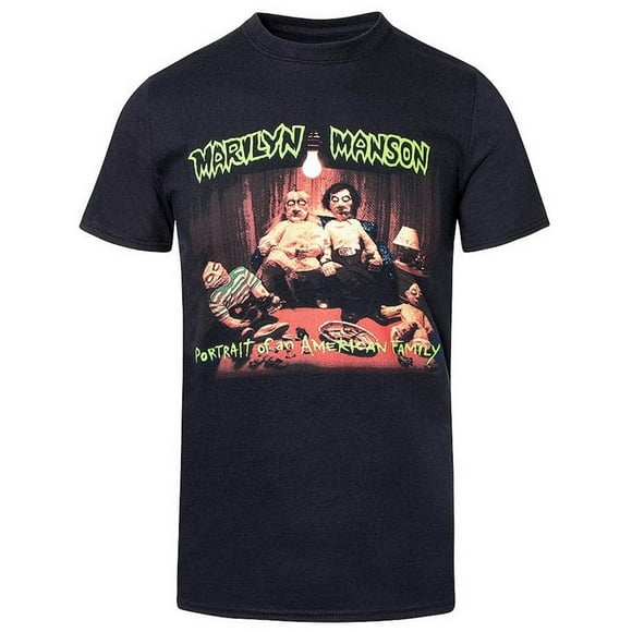 Marilyn Manson T-Shirt en Coton pour Adulte de la Famille