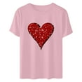 thumbnail image 4 of Cadeaux de la Saint-Valentin T-shirt Décontracté à Manches Courtes et Col Rond pour Femmes avec Imprimé Arbre de Noël, 4 of 6