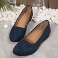 thumbnail image 4 of YLYL Women's Ballet Shoes Pointed Toe Wedge Heel Fashion Casual Slip on Business Office Work Shoes, 4 of 8