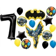 Batman In Action Party Supplies 7th Birthday Balloon Bouquet Decorations