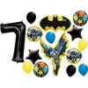 Batman In Action Party Supplies 7th Birthday Balloon Bouquet Decorations