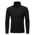 thumbnail image 2 of Xnihocha T-Shirt Col Roulé Simulé Manches Longues Basique Léger Thermique 3 Pcs Noir G, 2 of 5