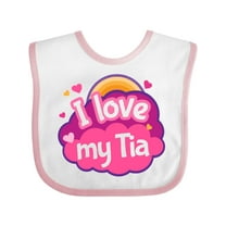Inktastic Niece Rainbow I Love My Tia Girls Baby Bib