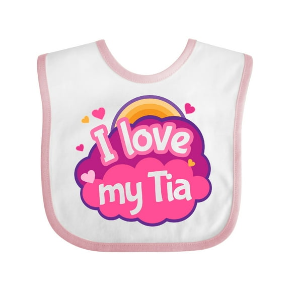 Inktastic Niece Rainbow I Love My Tia Girls Baby Bib