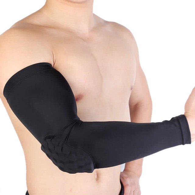 1pc Elastic Compression Arm Guard Sleeves Basketball Shoot Elbow Support Sports Crashproof Elbow Pads Brace ProtectorRedM He Qiyong unisex