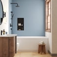 thumbnail image 3 of Deervalley 12" X 24" Double Shelf Shower Niche With Drainage Slope, Matte Black Finish - Recessed Wall Bathroom Niche, No Tile Required DV-1SN0342B, 3 of 13