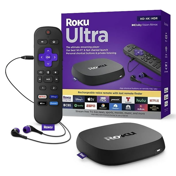 Dispositivo de transmisión Roku Ultra 4K/HDR/Dolby Vision/Atmos