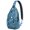 Crossbody Slin, variant on Howling Wolf Sling Backpack, Majestic Lone Wolf and Moonlight Print Crossbody Bag, Tribal Forest Night Sky Design for Nature Lovers Hiking Travel