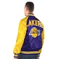 thumbnail image 2 of Men's Starter  Purple/Gold Los Angeles Lakers Inductee Raglan Full-Snap Varsity Jacket, 2 of 4