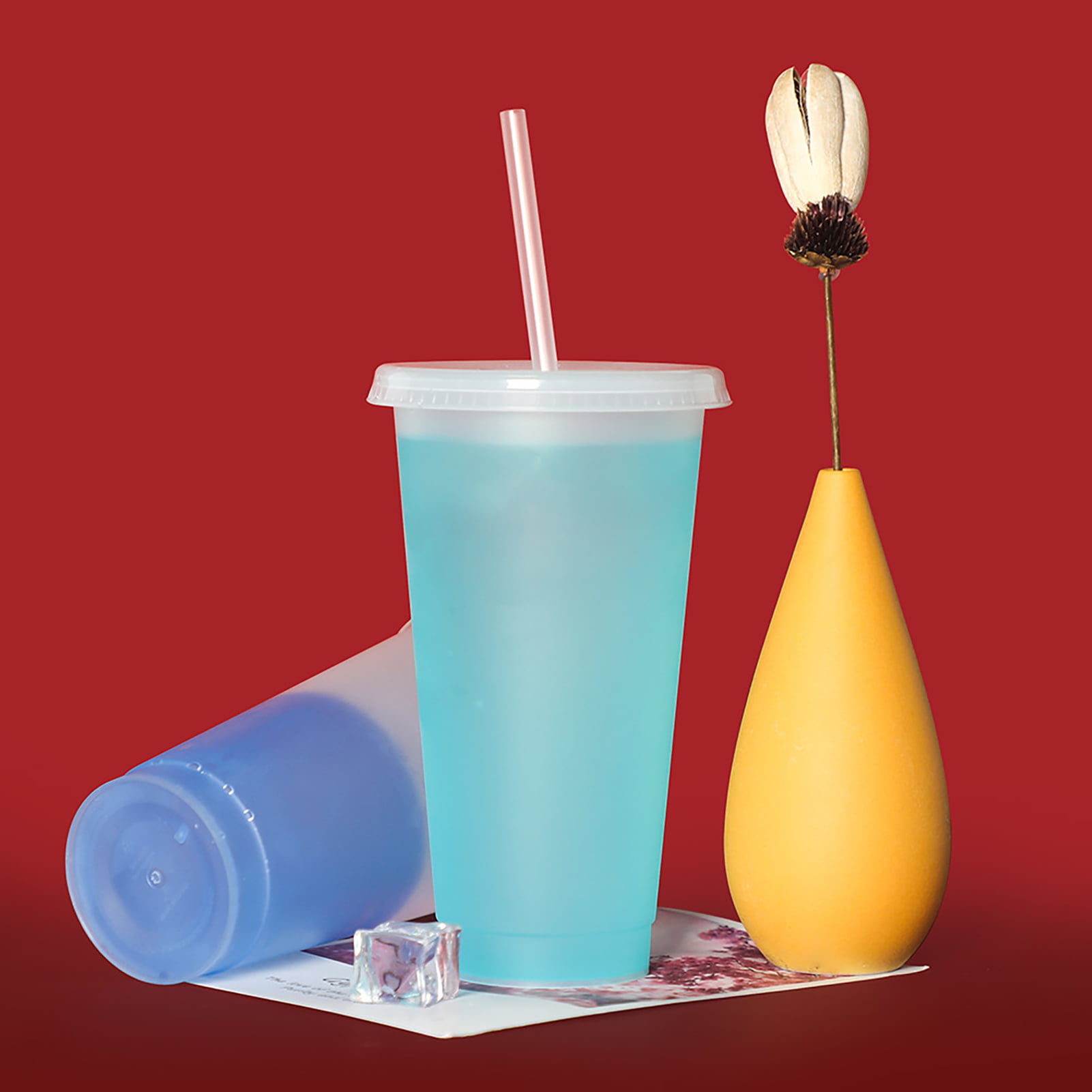 Plastic Cup PS Moon Blue Clear 230ml (1000 Units)