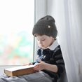thumbnail image 2 of harmtty Fleece Lining Beanie Hat Children Beanie Hat Kids Knitted Winter Hat Toddler Warm Beanie Hat Fleece Lining Knitting Hat Children Outdoor Hat Dark Gray S, 2 of 8