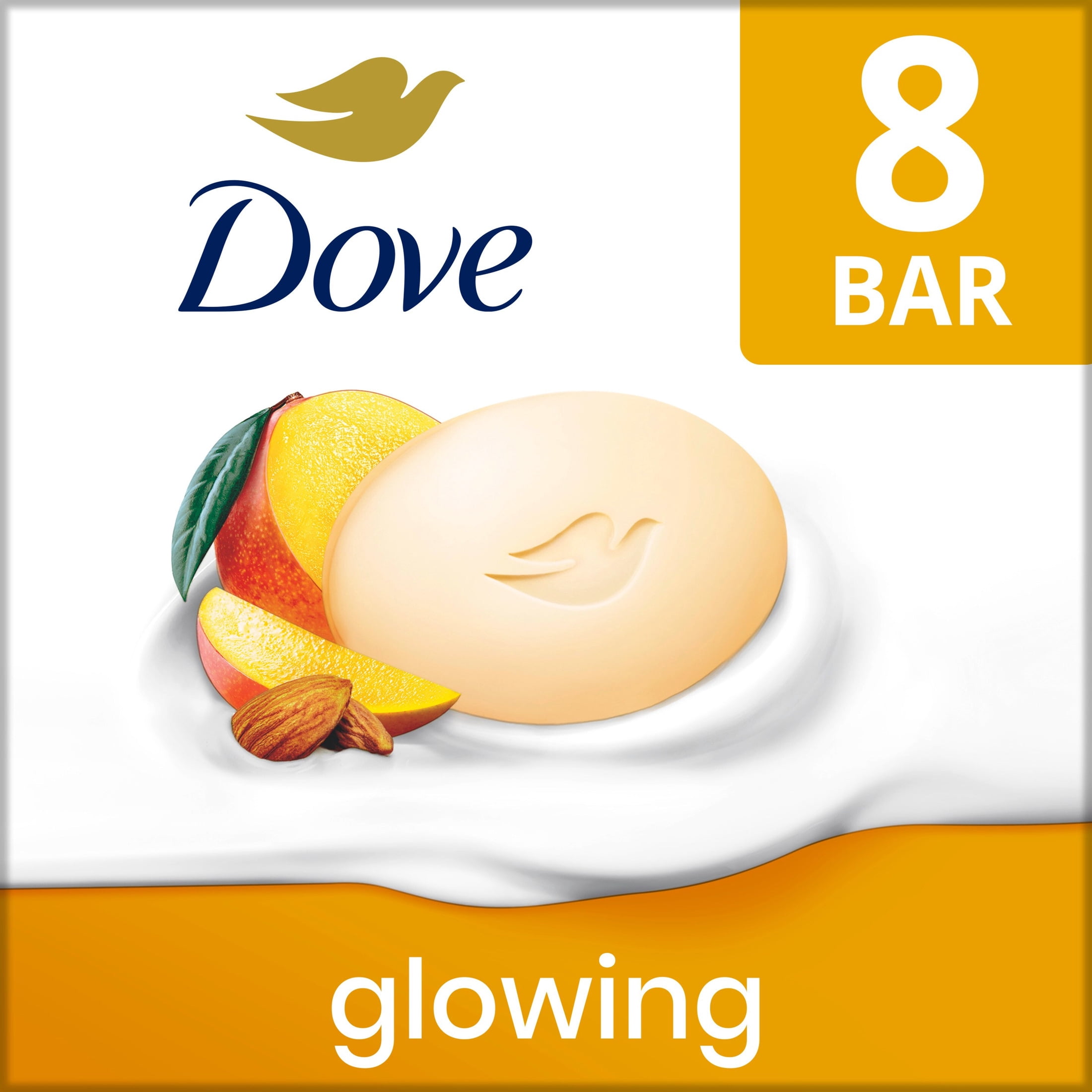 (4 pack) Dove Beauty Bar Soap For Soft, Smooth Skin, Original, With 1/4 Moisturizing Cream, 3.75 oz 8 Bars