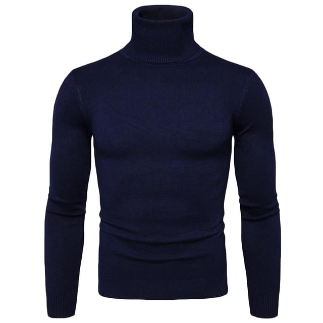 EGNMCR Chandail à Col Roulé pour Hommes, Chandail Décontracté Uni à Col Roulé avec Garniture, Tricot de Base pour Garder au Chaud, Blouse, Gifts for Men