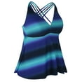 thumbnail image 2 of Firpearl Women's Tankini Swimsuits Cross Back Flowy Swim Tops Modest Swimwear, 2 of 6