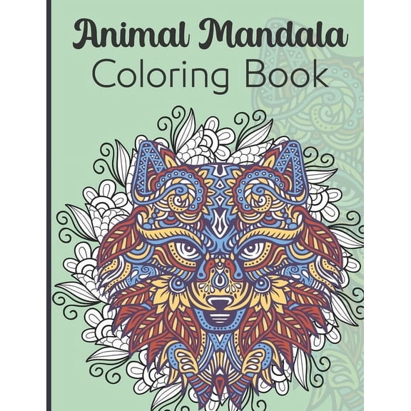 Animal Mandala Coloring Book, (Paperback)