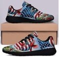 thumbnail image 3 of ChriStan Cross Cardinal American flag Shoes Sneakers for Women Men Black Size 8, 3 of 7