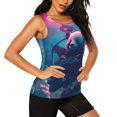 thumbnail image 2 of Haiem DJ Panda Hot Air Balloon Printed Women's Workout Tank Top, Quick-Dry Sleeveless Gym Shirt, Breathable Lightweight Athletic Top for Running, Yoga, and Casual Wear-Medium, 2 of 7