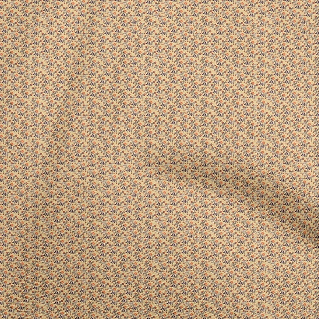 oneOone Rayon Yellow Fabric Floral Sewing Craft Projects Fabric Prints By Yard 56 Inch Wide