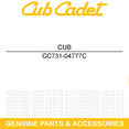 thumbnail image 3 of CUB CADET 731-04777C Discharge Chute 42 Rear Double Bagger 302 19A70005, 3 of 6