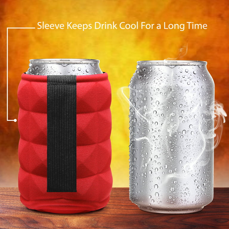 New 8 Pack Beer Bottle Insulator Sleeve Keep Drink Cold,zip-up