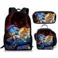 thumbnail image 2 of Mochila Sonic + paquete de almuerzo + bolso de pluma Mochila Bolsas Niños Escuela secundaria primaria Estudiantes Backpa, 2 of 4