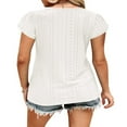 thumbnail image 3 of Tops Amples avec Col en V à Manches Courtes pour T-Shirts d'Été pour Femmes, 3 of 5