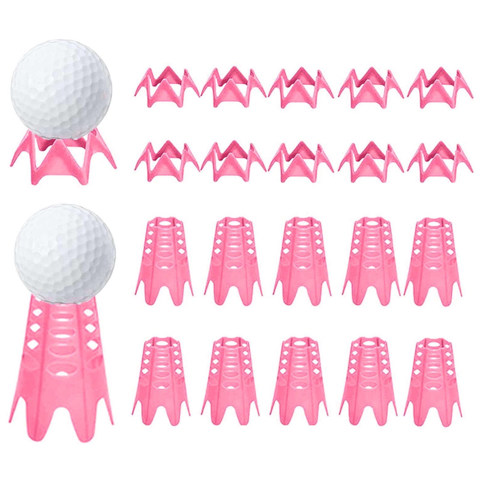 Sportteer Golf Tees Golf Tees Set 20Pcs Plastic Golf Tees Unbreakable High Stability Low Friction Compact Size Indoor Outdoor Training Tool