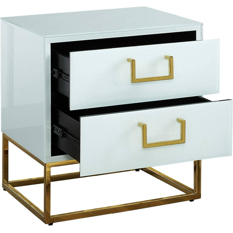 Meridian Furniture Modernist Nightstand - Gold Meridian Furniture Modernist Nightstand - Gold
