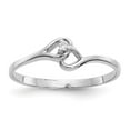 thumbnail image 7 of 14K White Gold AA Diamond Heart Ring Size 6, 7 of 7