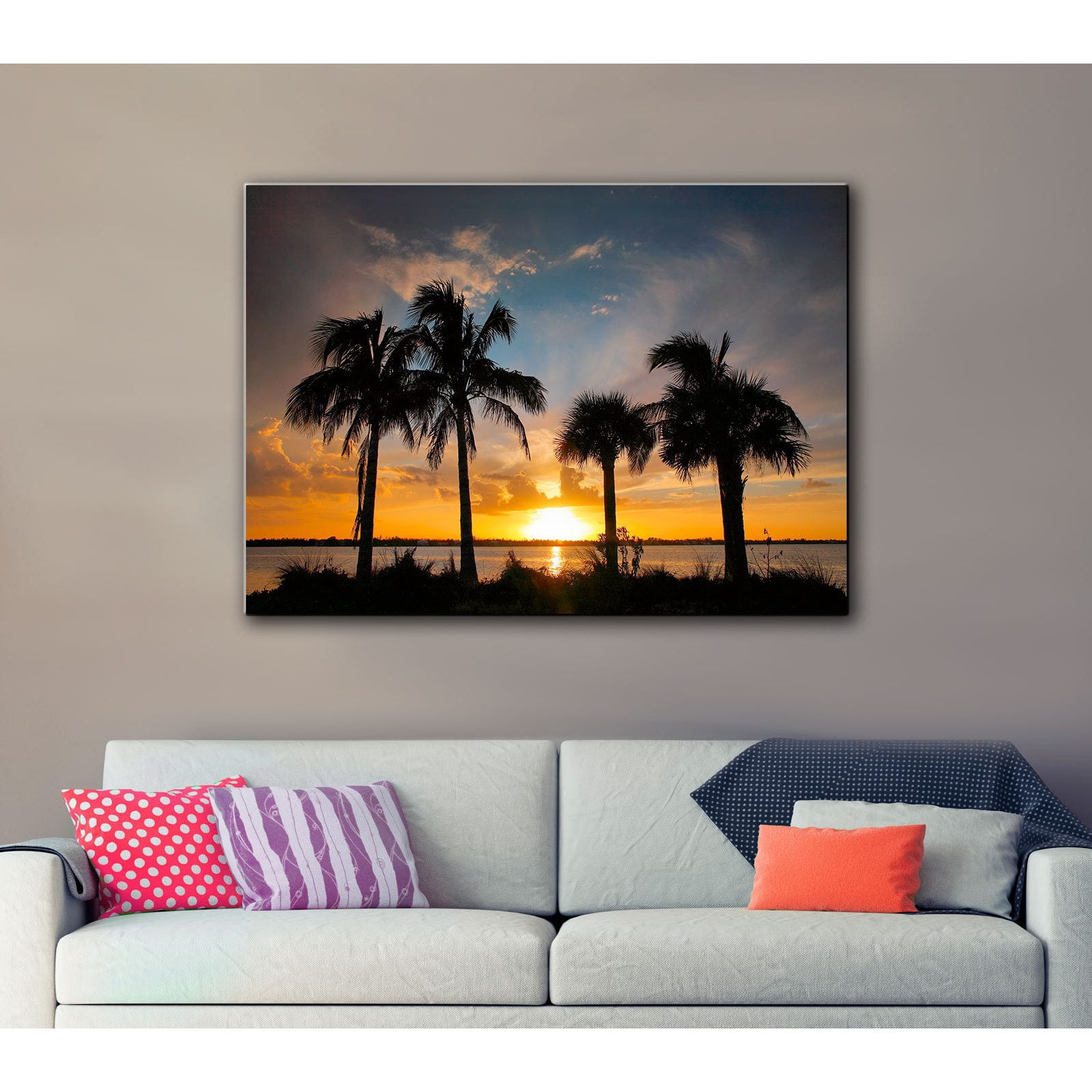 ArtWall Steven Ainsworth "Tropical Sunset" Gallery-wrapped Canvas