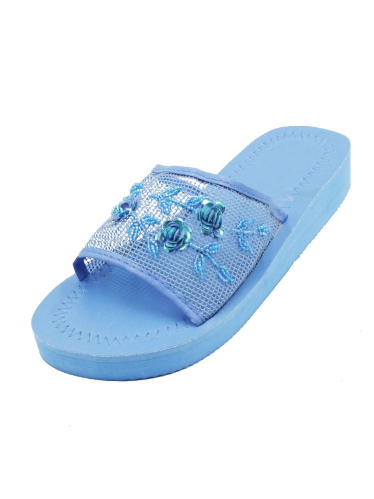 open toe chinese mesh slippers