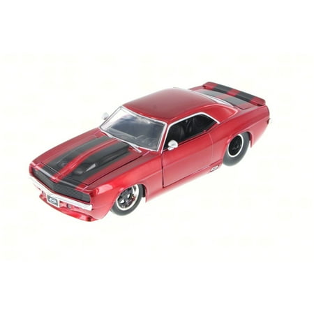 1969 Chevy Camaro, Red - JADA Toys 97673PD - 1/24 Scale Diecast Model ...