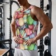 thumbnail image 5 of Pofeuu Easter Eggs Print Men's Workout Tank Tops Sleeveless Muscle Gym Shirt Quick Dry-Large, 5 of 7