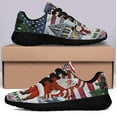 thumbnail image 3 of Santa Claus We Wish You Ameri ChriStas American flag Shoes Sneakers Black Size 3.5, 3 of 7