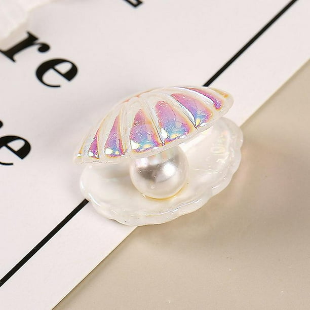 10pcs Kawaii Cute Color Plated Pearl Shells Mermaid Shells 3d Resin ...