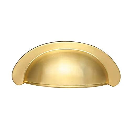 HAOTH 9 Pack Dresser Drawer Gold Handles 2.5 Inches Hole Center Brushed