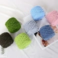 thumbnail image 3 of Nvzi Hilo Coral Velvet, 3 ovillos (285 gramos en total, 95 gramos por ovillo), fibra mixta de alta calidad, hilo ultrasuave para ganchillo y manualidades, fácil de usar y duradero, verde, 3 of 5