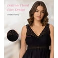 thumbnail image 5 of Exquisite Form 70107 Nylon Tricot Sleeveless Long Nightgown with Floral Lace, 5 of 7