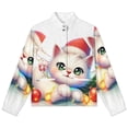 thumbnail image 4 of Jackets for Women Winter Coat Jackets Flannel Stand Collar Jacket(Cute Christmas Cat Decor,Size:S-4XL), 4 of 7